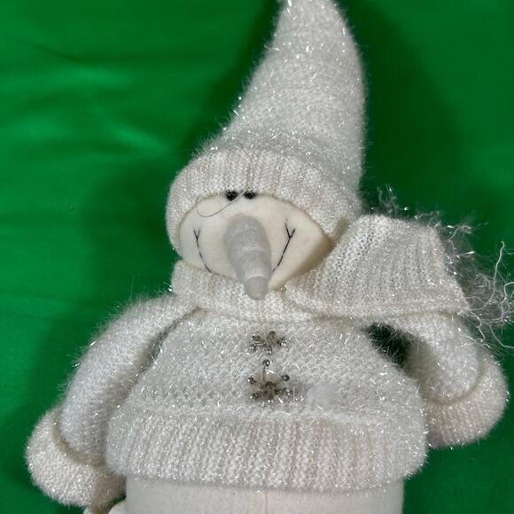 Snowman Plush Christmas Figure Weighted Feet Standing - Picture 4 of 9